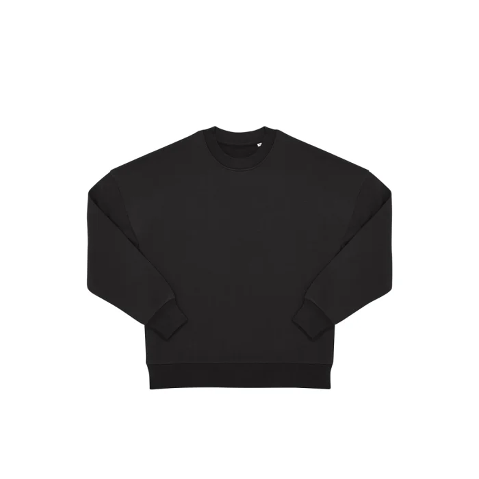 ABWG001-Schwarz-XS Oversize Crew Abschluss Sweater – Bild 5