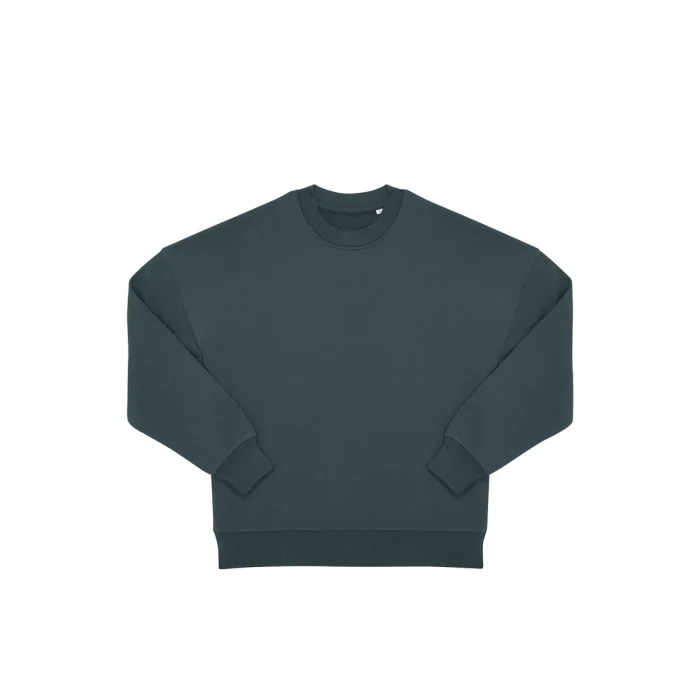 ABWG001-Türkis-XS Oversize Crew Abschluss Sweater – Bild 3