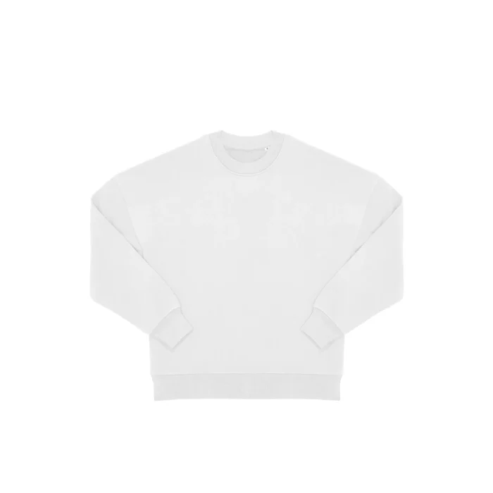 ABWG001-Weiß-XS Oversize Crew Abschluss Sweater – Bild 2