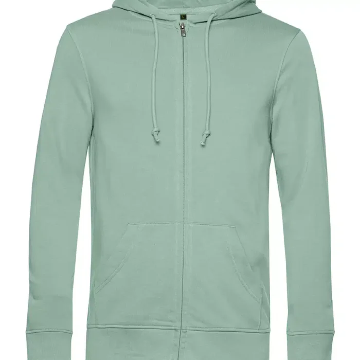 P_WU35B_inspire-zipped-hood_sage_front Bio Crew Abschluss Zip – Bild 11