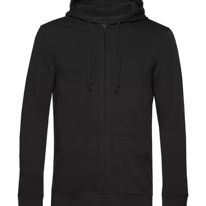 W_P_WU35B_inspire-zipped-hood_black-pure_front Bio Crew Abschluss Zip – Bild 8