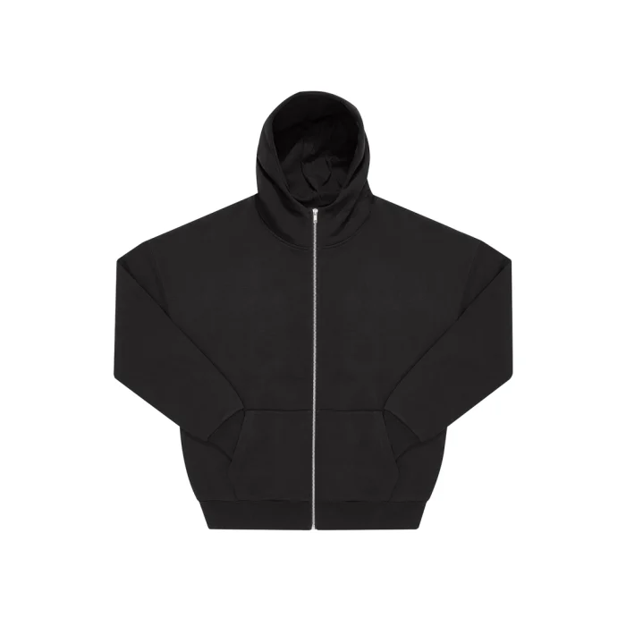 schwarz Oversize Crew Abschluss Zip – Bild 4