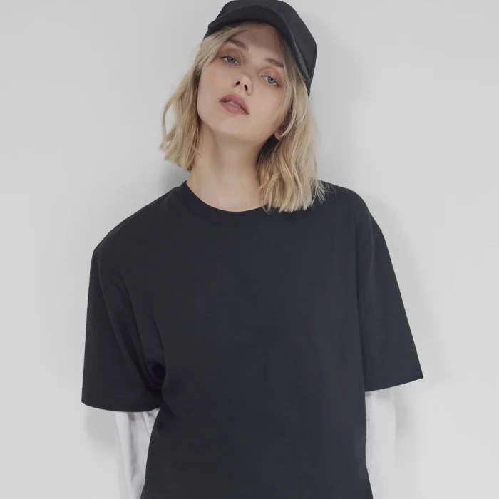 tg001-bc-e220oversized-02 Oversize Shirt Crew Abschluss T-Shirt – Bild 3